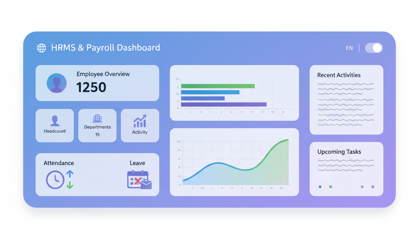 HRMS & Payroll System dashboard preview